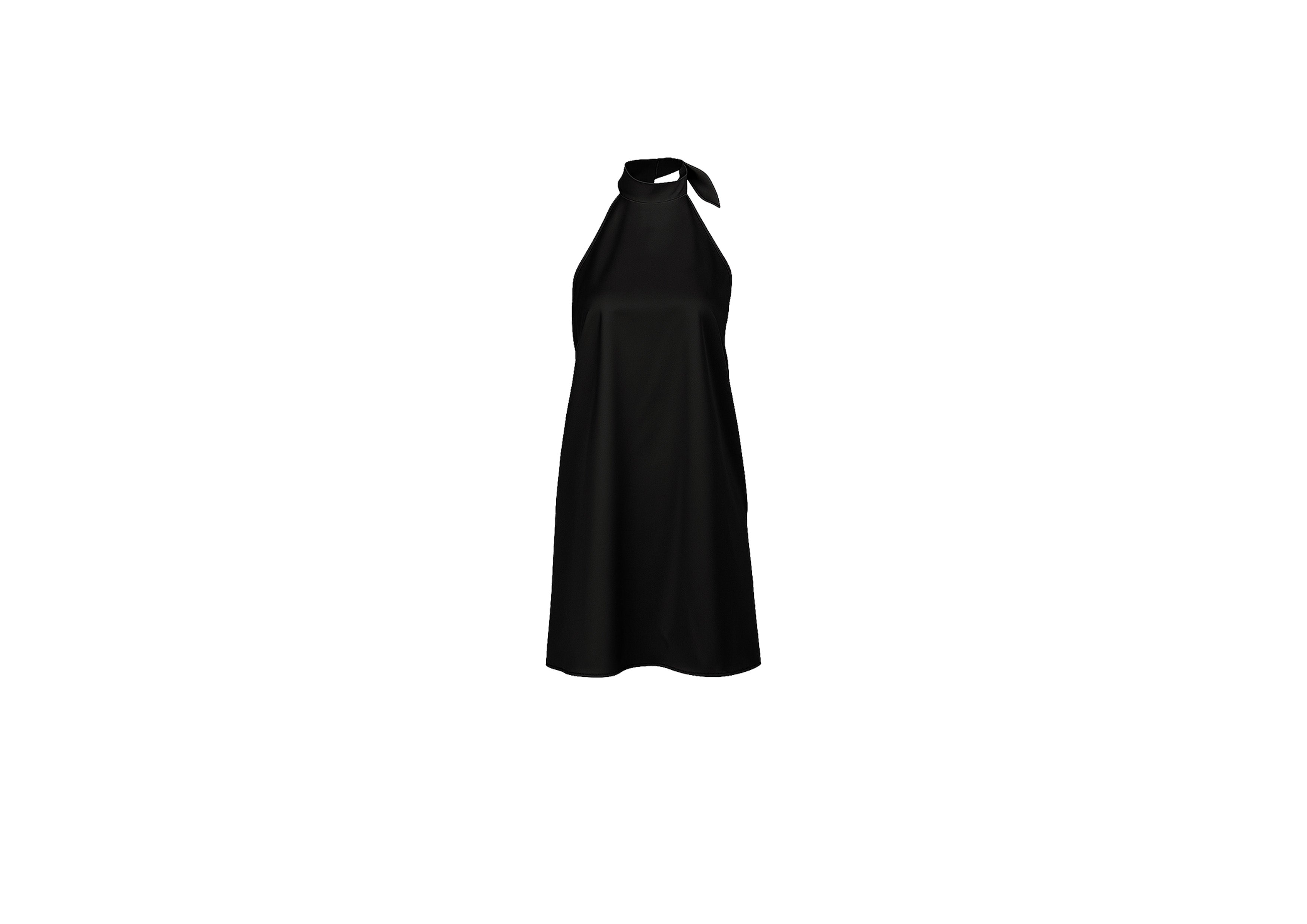 Satin Halter Neck Dress – Heksa
