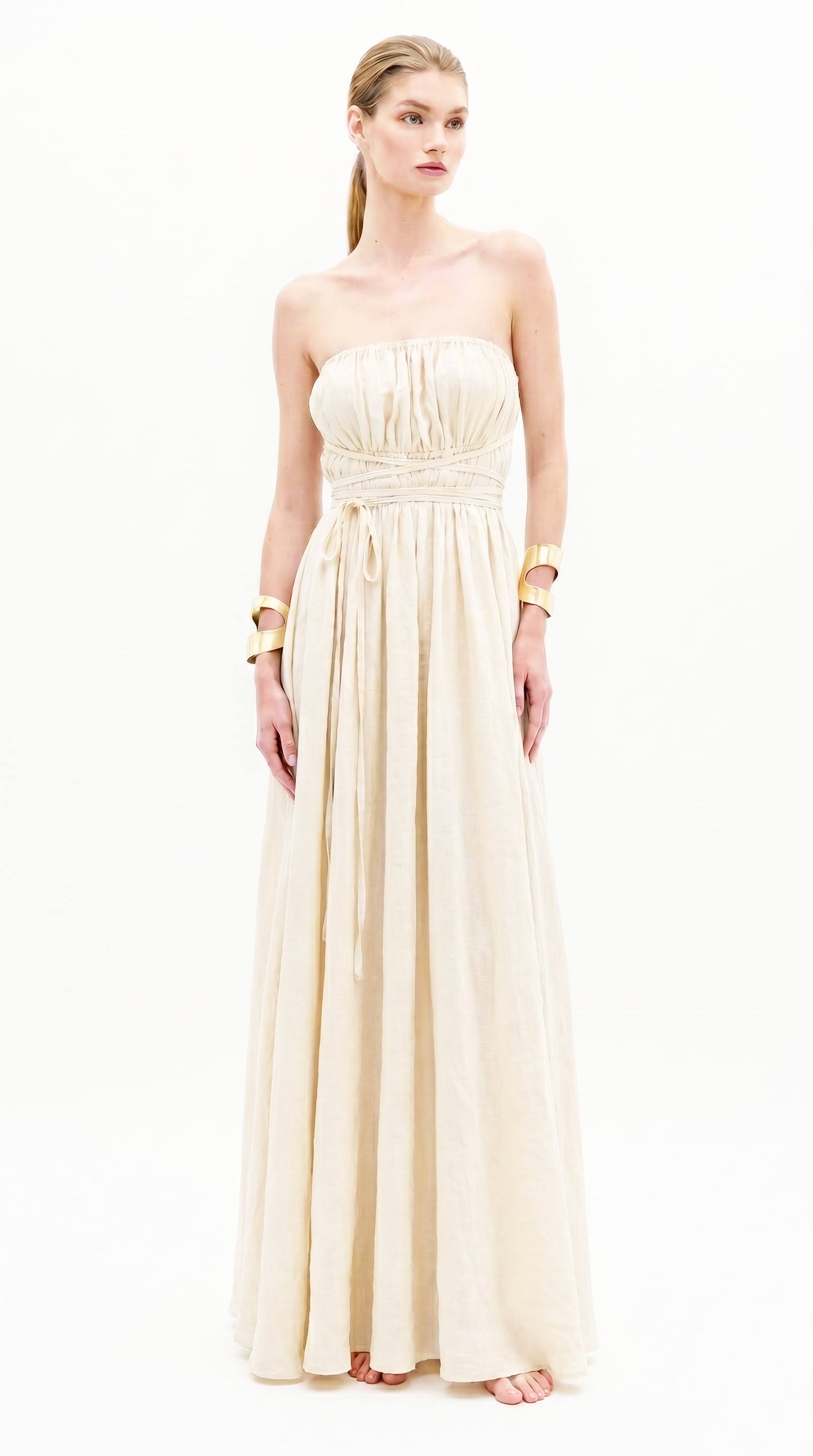 Off White Multiway Linen Dress
