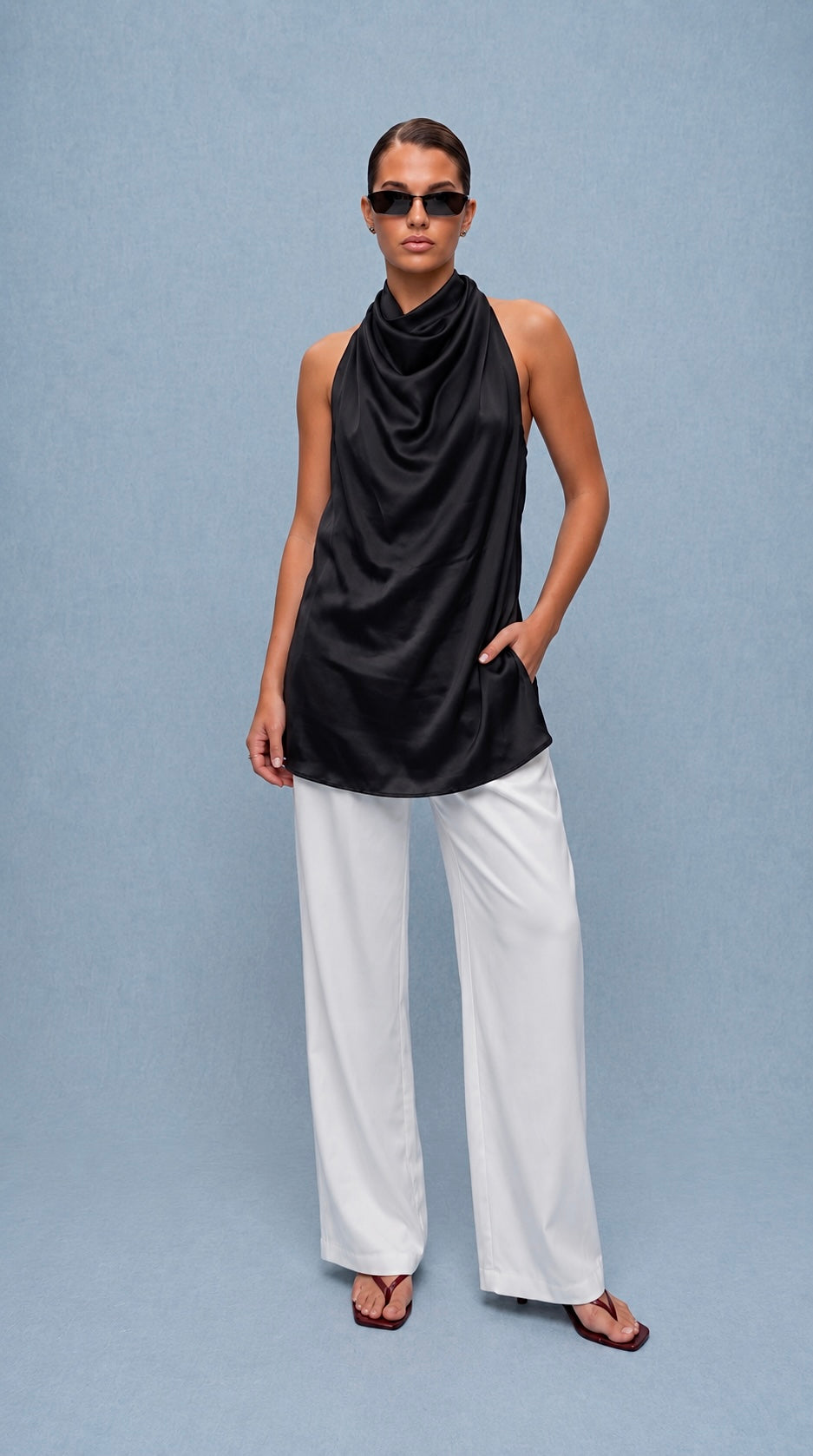Black Halter Dress/ Set