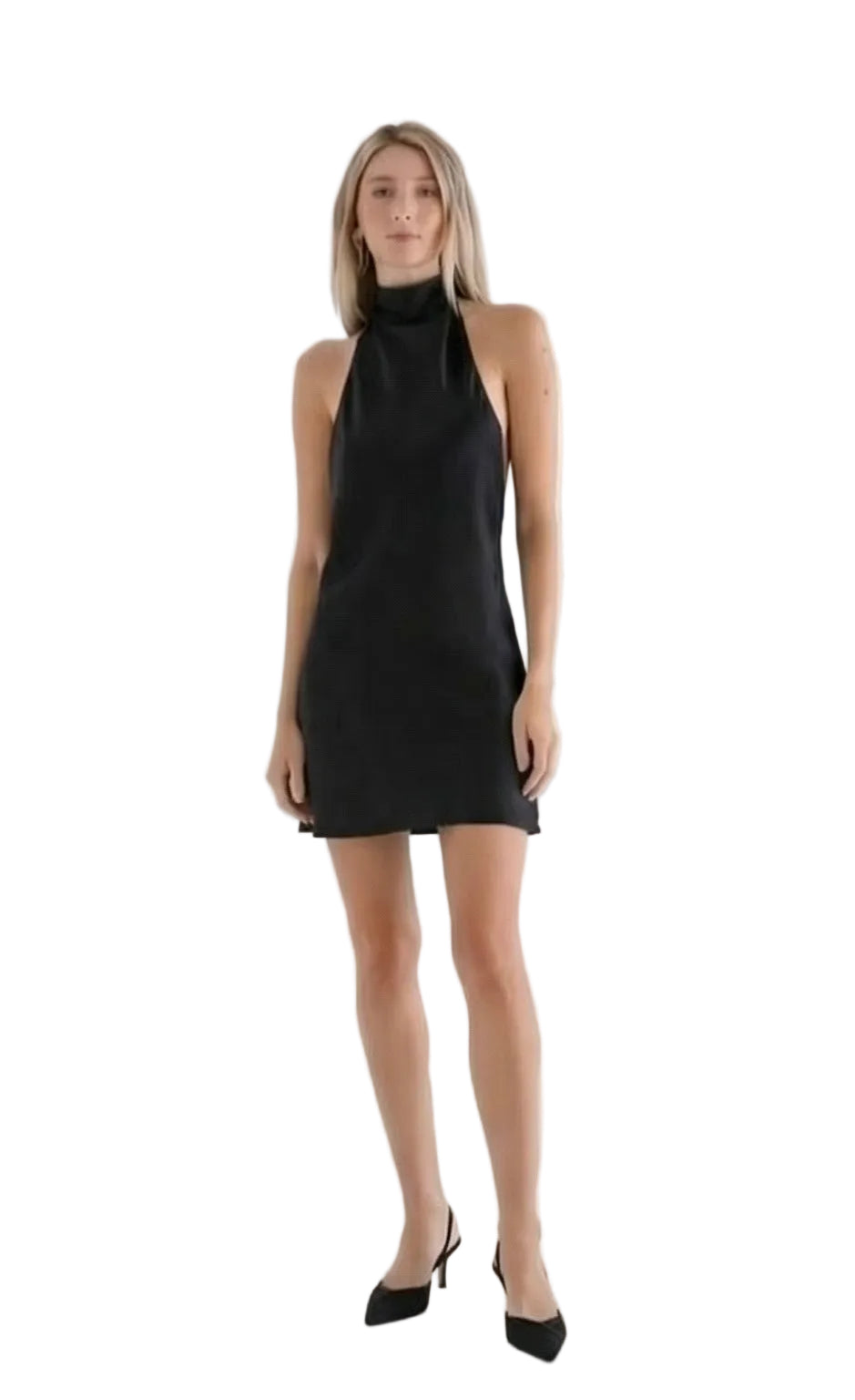 Satin Halter Neck Dress