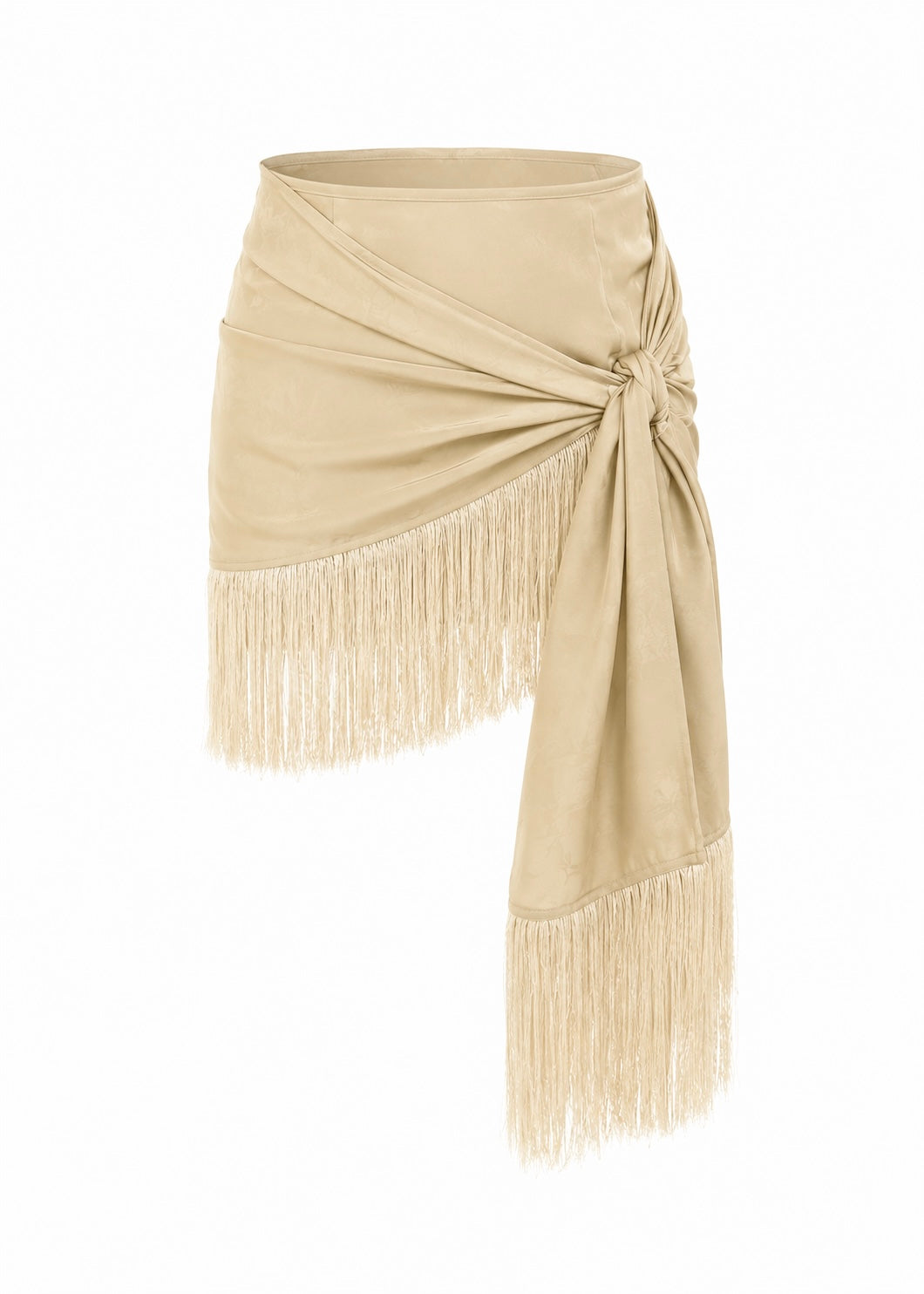 Beige Mini/Midi Skirt