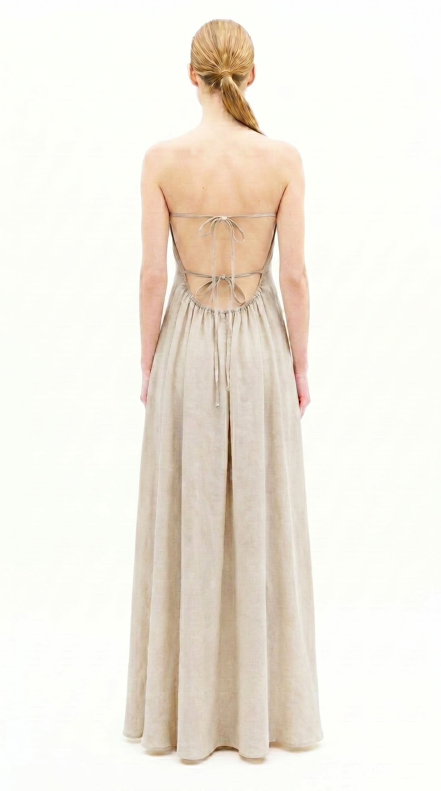 Beige Multiway Linen Dress